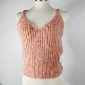Eloquii Size 14/16 Pink Cropped Sweater Tank Top